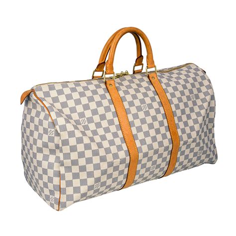 louis vuitton damier keepall 50|Louis Vuitton damier duffle bag.